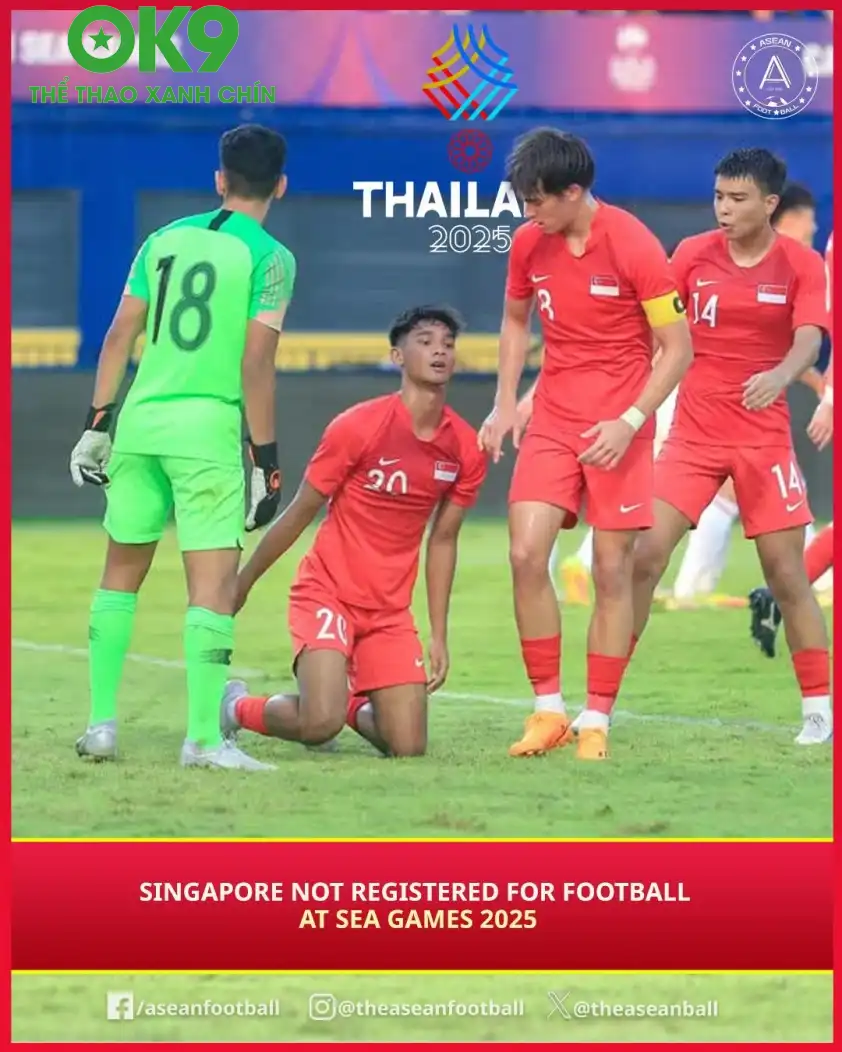 U22 Singapore bị loại khỏi danh sách đăng ký dự SEA Games 33 U22 Singapore bị loại khỏi danh sách đăng ký dự SEA Games 33