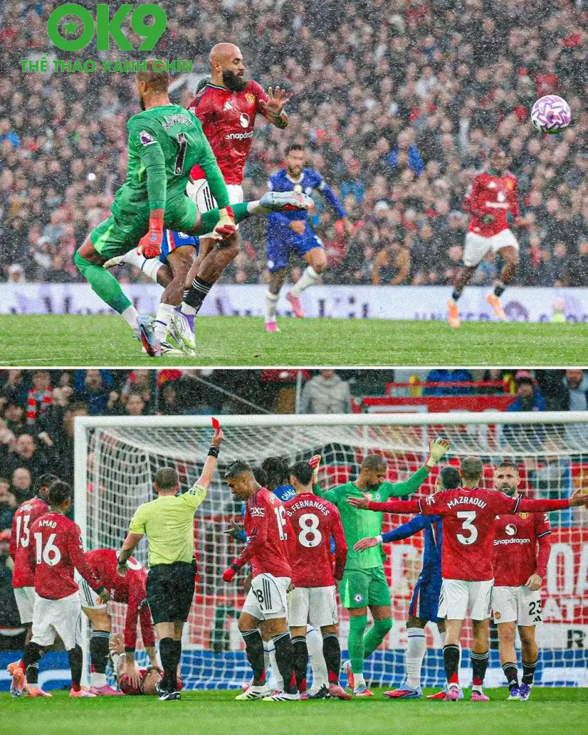 Thẻ đỏ của Sanchez là chiếc thẻ đỏ sớm nhất lịch sử Chelsea tại Ngoại hạng Anh (Ảnh: X). Thẻ đỏ của Sanchez là chiếc thẻ đỏ sớm nhất lịch sử Chelsea tại Ngoại hạng Anh (Ảnh: X).